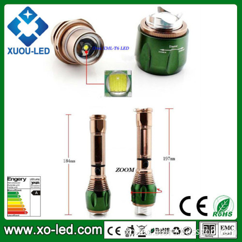 Zoomable CREE Xml-T6 LED Flashlight with 5modes